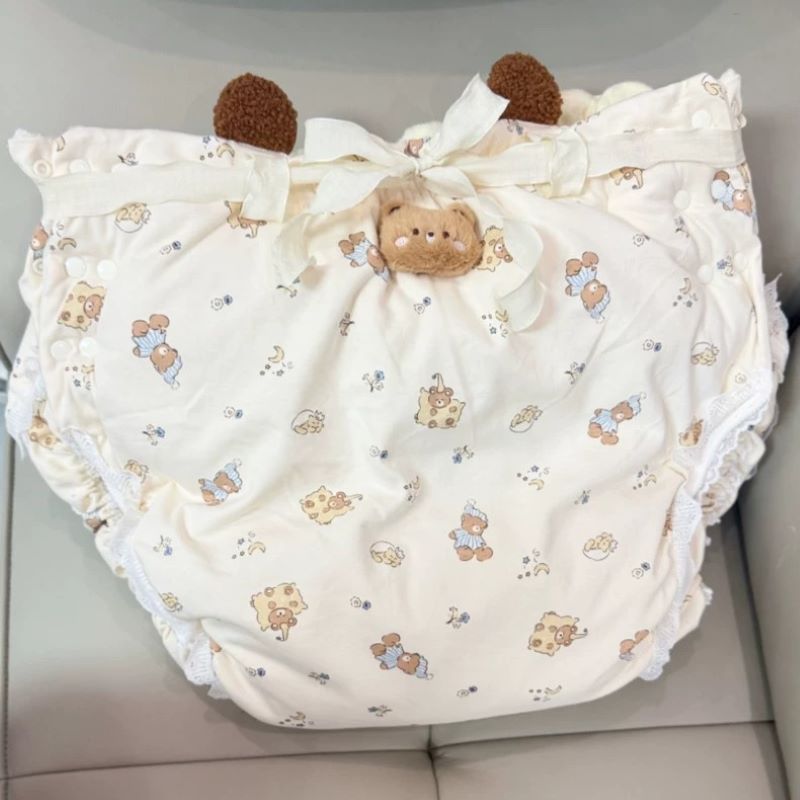 Boxer Brief Pack Cotton - ผ้าอ้อมผ้าสำหรับผู้ใหญ่ ลายการ์ตูน ผ้าฝ้าย แบบยาวขึ้น หนาขึ้น ชั้นกันน้ำ