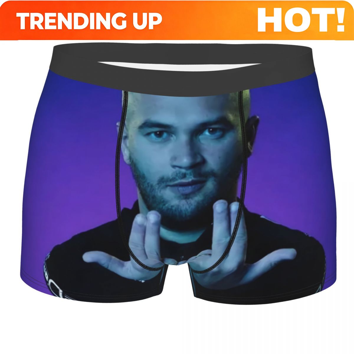 Boxer Shorts Modal - กางเกงบ็อกเซอร์แบบกำหนดเองของนักร้องแร็ปชาวฝรั่งเศส Jul กางเกงในชาย กางเกงในระบายอากาศได้ดี