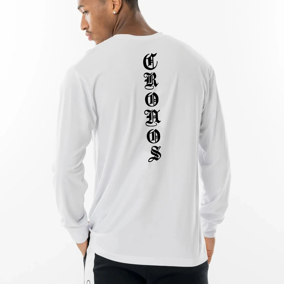 Undershirt Crew Neck - เสื้อยืดแขนยาวผู้ชาย CRONOS รุ่นใหม่ สำหรับฤดูใบไม้ผลิ ผ้าฝ้ายแท้ พิมพ์ลาย