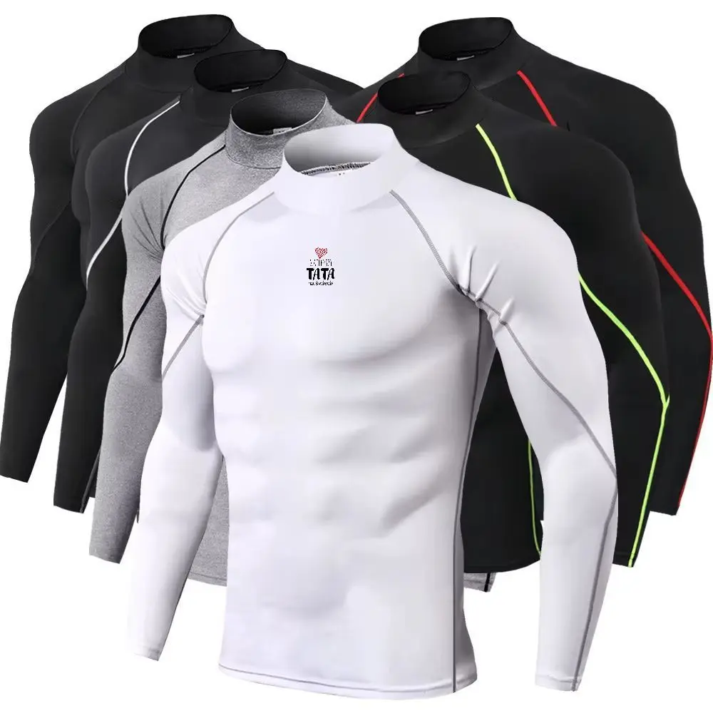 Quick Dry Underwear - เสื้อยืดกีฬาผู้ชาย แห้งเร็ว เสื้อวิ่งเพาะกาย เสื้อรัดรูปแขนยาว เสื้อยิม เสื้อฟิตเนสผู้ชาย