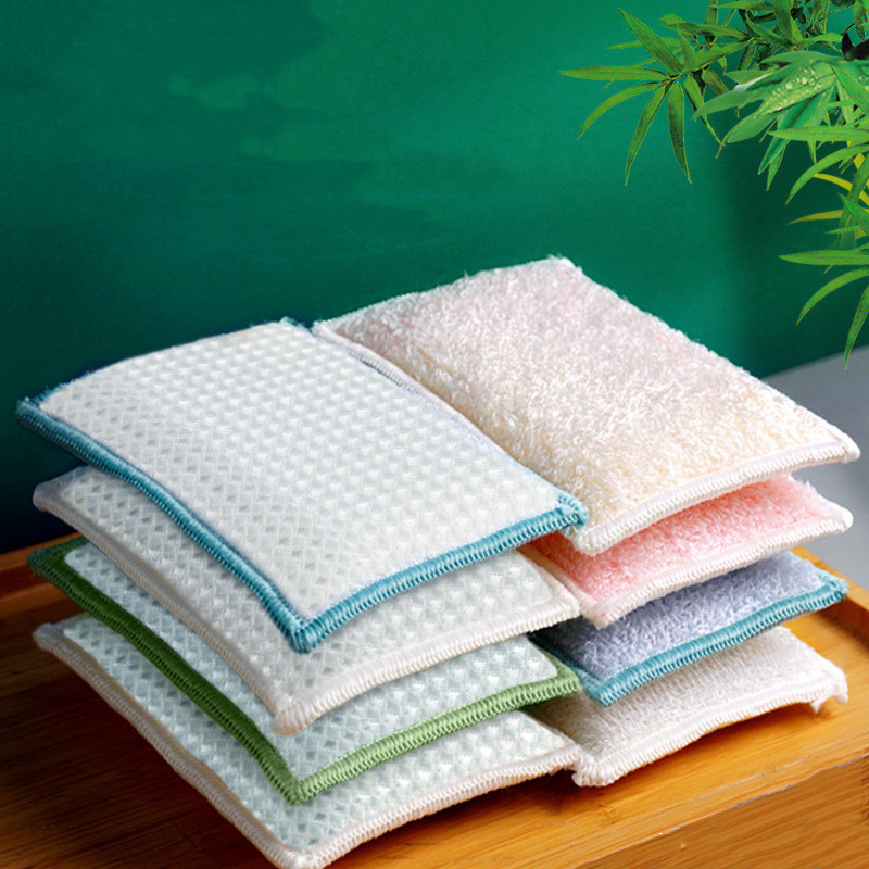 3/2Pcs ครัวทำความสะอาด Scourin - Bamboo Fiber Trunk บทวิจารณ์และราคา