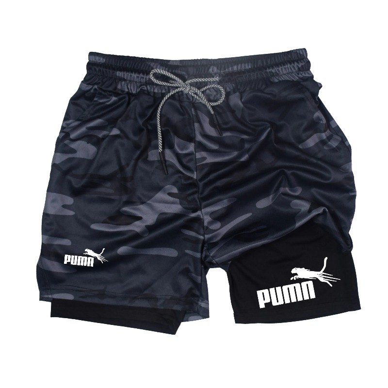 กางเกงขาสั้นสองชั้นระบายอากาศไ - Compression Shorts Athletes บทวิจารณ์และราคา