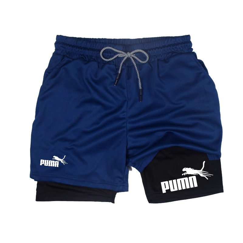 กางเกงขาสั้นสองชั้นระบายอากาศไ - Compression Shorts Athletes บทวิจารณ์และราคา