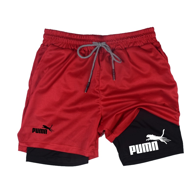 กางเกงขาสั้นสองชั้นระบายอากาศไ - Compression Shorts Athletes บทวิจารณ์และราคา