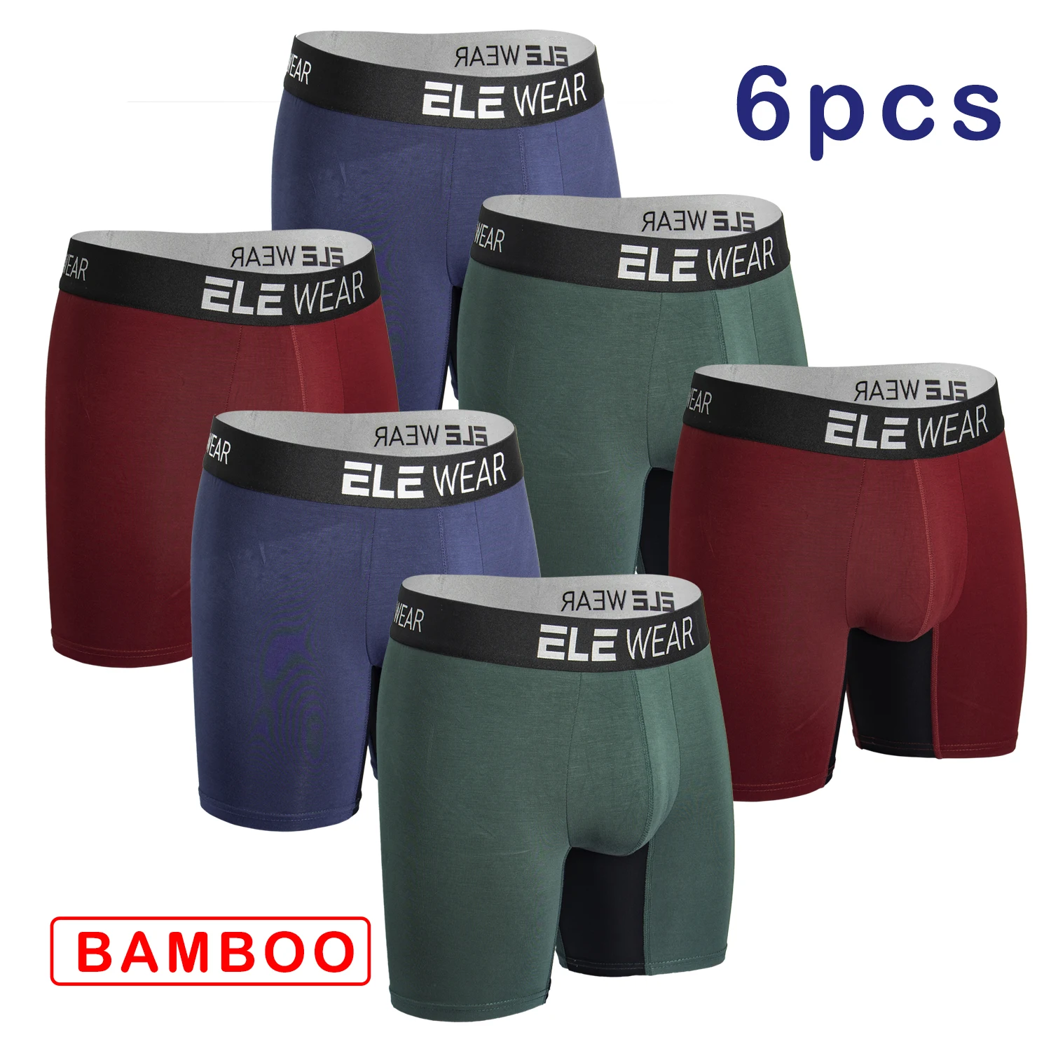 กางเกงในชายทรงบ็อกเซอร์ 6 ชิ้น - Bamboo Fiber Trunk บทวิจารณ์และราคา