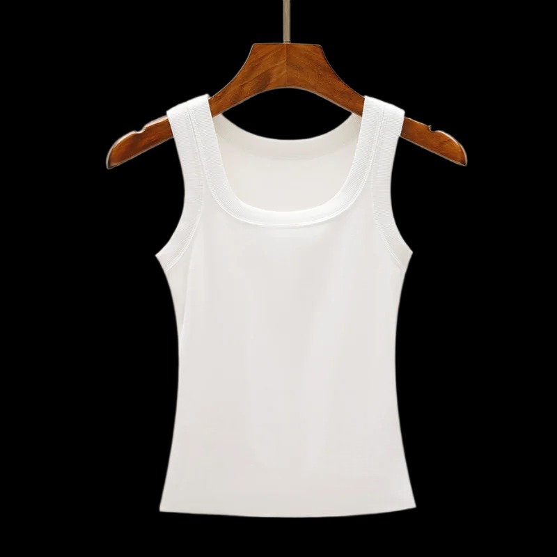 เสื้อกล้ามสไตล์วินเทจลายริบบ์  - Tank Top Ribbed บทวิจารณ์และราคา